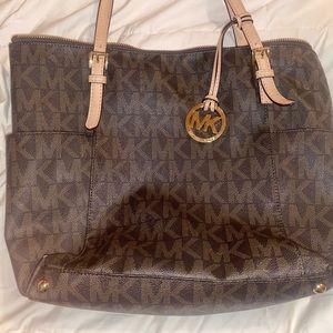 MK signature tote brown bag